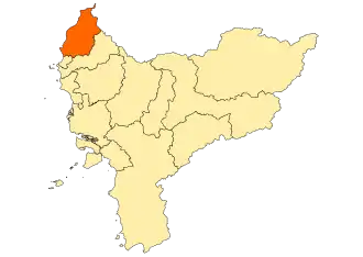 Location within West Kalimantan