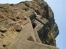 Ramparts embedded in the mountainside