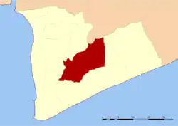 Location within Tanah Laut Regency