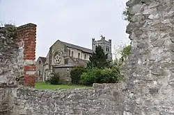 Church of the Holy Cross and St Lawrence & Ruins to East of Church of Holy Cross and St Lawrence
