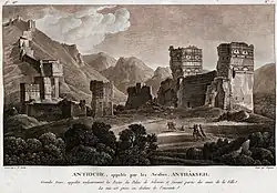 Ruins of the Seleucus palace in the 1780s, by Louis-François Cassas