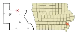 Location of Letts, Iowa