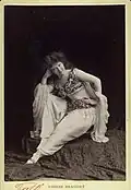 Louise Beaudet, stage actress in harem costume