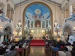 Close up of the altar