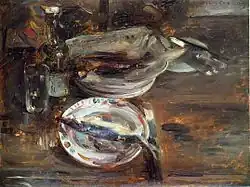 Hangover Breakfast (1913), oil on cardboard, 52 x 69&nbsp;cm., private collection
