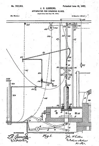 old diagram of a machine from a patent