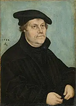 Martin Luther, by Lucas Cranach the Elder, 1533