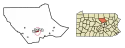 Location of South Williamsport in Lycoming County, Pennsylvania.