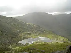 Lynn Bochlwyd and the Glyder range