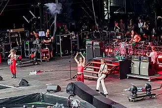 Måneskin at Rock am Ring in 2022; from left to right: Victoria De Angelis, Damiano David, Thomas Raggi and Ethan Torchio