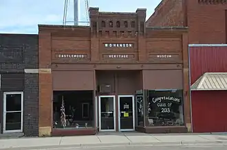 The M. O. Hanson Building in Castlewood, July 2013