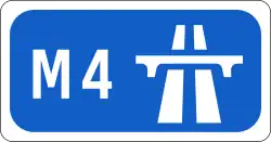 M4 motorway shield}}