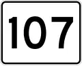 Route 107 marker