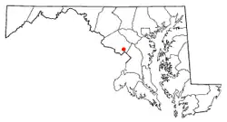 Location of Glenmont in the U.S. state of Maryland