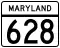 Maryland Route 628 marker