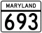 Maryland Route 693 marker