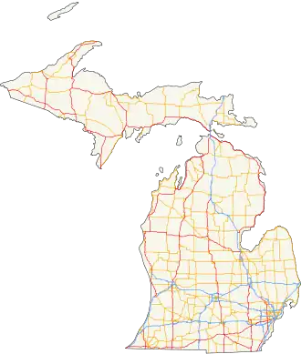 Michigan's state trunkline highways run through all 83 counties