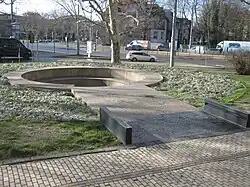 Memorial of Jenny Holzer to Goerdeler at the promenade at Martin-Luther-Ring