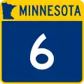 Trunk Highway 6 marker