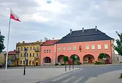 Rynek (Market Square) in Opatów with the Town Hall