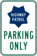 Highway Patrol Parking Only S34(CA)