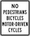 United States (also no motor-driven cycles are allowed[1])