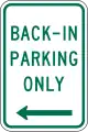 R7-10 Back-in parking only
