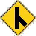 W2-3aR Side road at an obtuse angle (right)