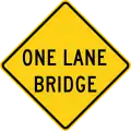 W5-3 One lane bridge