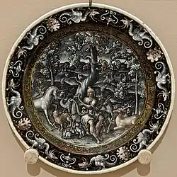 Master I. C, Limoges enamel plate, Second half of the 16th-century