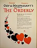 Magazine advertisement for the silent film The Orderly (1921)