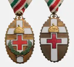 Silver Medal of the Hungarian Red Cross with and without war decoration