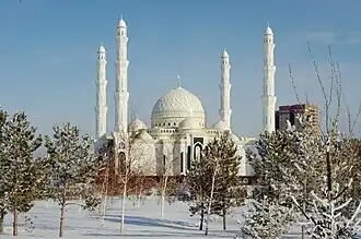 Mosque during winter
