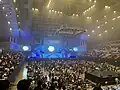 Interior of Makuhari Event Hall before a live event of Aqours