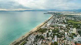 Aerial of Platja de Palma beach