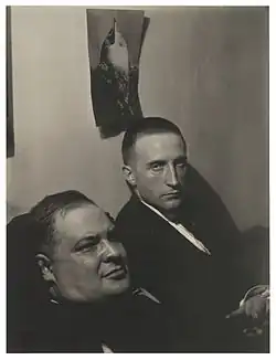 Man Ray, 1920, Three Heads (Joseph Stella and Marcel Duchamp, painting bust portrait of Man Ray above Duchamp), gelatin silver print, 20.7 x 15.7 cm, Museum of Modern Art, New York