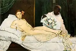 Laure (right) and Victorine Meurent (1844–1927) (left), who regularly worked for Édouard Manet
