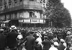 A demonstration against flooding conditions in January 1910