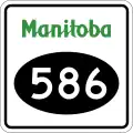 Provincial Road 586 marker