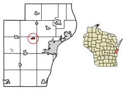 Location of Whitelaw in Manitowoc County, Wisconsin