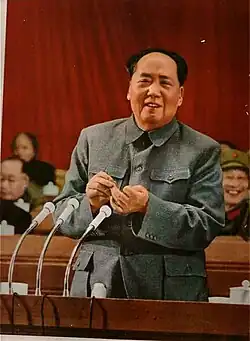 Mao Zedong at the opening of the 9th congress