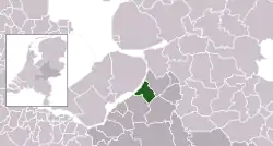 Highlighted position of Elburg in a municipal map of Gelderland
