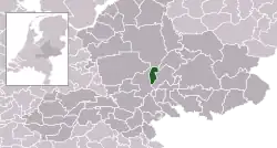 Highlighted position of Rozendaal in a municipal map of Gelderland