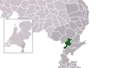 Highlighted position of Maasgouw in a municipal map of Limburg