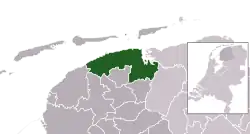 Location of Noardeast-Fryslân