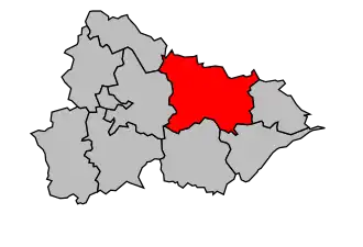 Location of the canton in the arrondissement of Lunéville