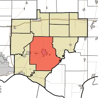 Location in Warrick County