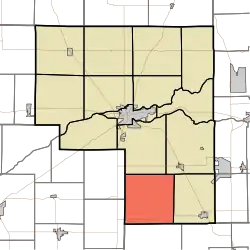 Location of Deer Creek Township in Cass County