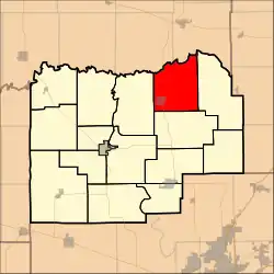 Location in Menard County