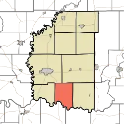 Location of Harrison Township in Daviess County